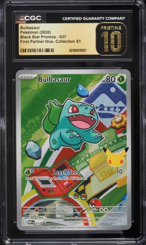 1999 Pokemon Base Set Shadowless 1st Edition Bulbasaur #44 PSA 9