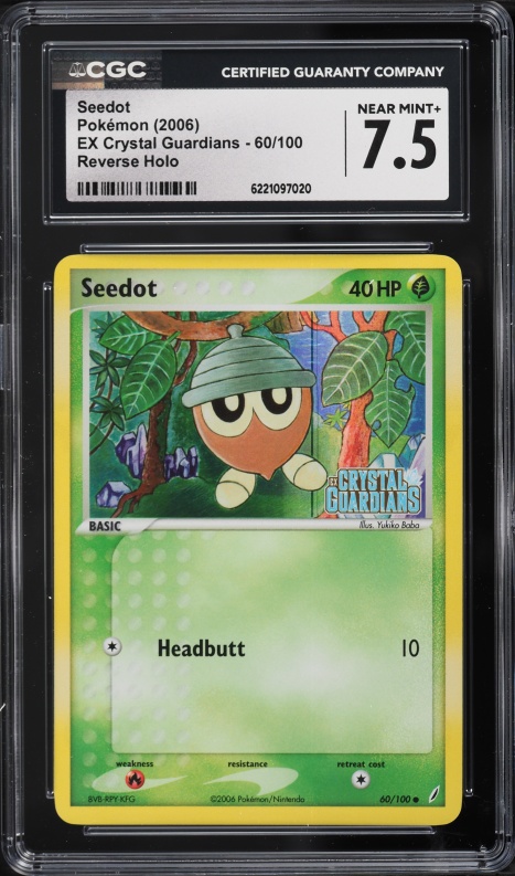 2006 Pokemon EX Crystal Guardians Reverse Holo Seedot #60 CGC 7.5 NRMT+