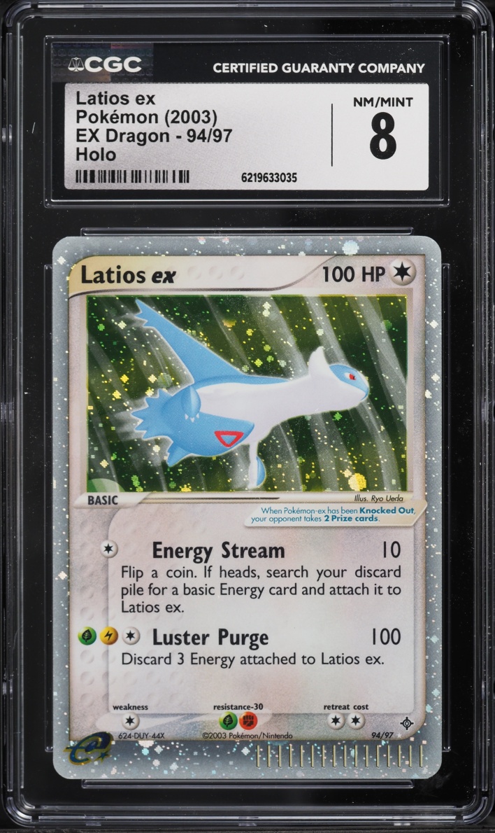 2003 Pokemon EX Dragon Holo Latios Ex #94 CGC 8 NM-MT