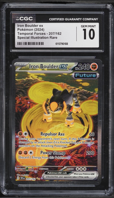 2024 Pokemon Scarlet & Violet Temporal Forces SIR Iron Boulder EX #207 CGC 10 GEM MINT