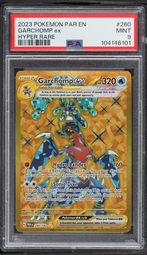 2023 Pokemon Scarlet & Violet Paradox Rift Gold Rare Garchomp EX #260 PSA 9 MINT