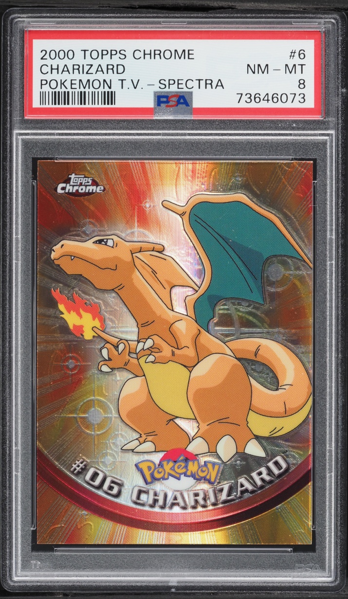2000 Topps Chrome Pokemon T.V. Spectra Charizard #6 PSA 8 NM-MT