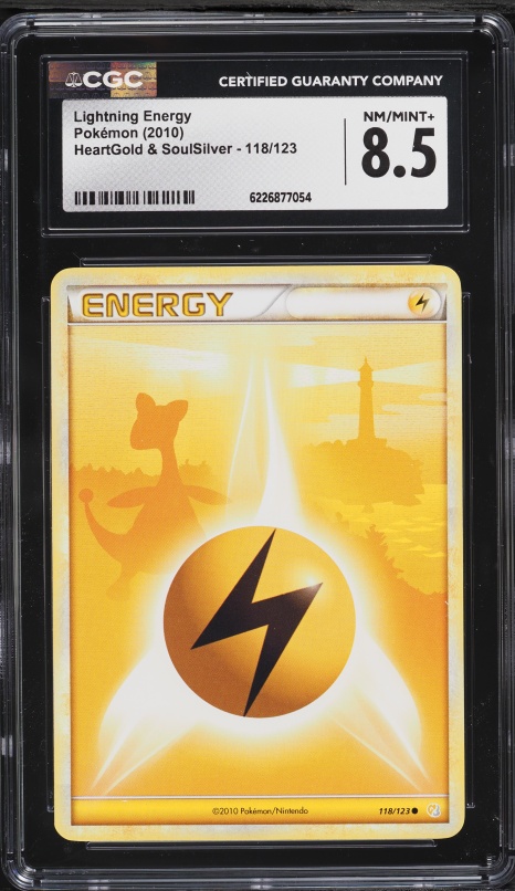 2010 Pokemon HeartGold & SoulSilver Lightning Energy #118 CGC 8.5 NM-MT+