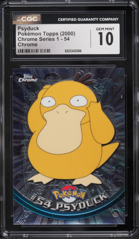 2000 Topps Chrome Pokemon Series 1 Psyduck #54 CGC 10 GEM MINT