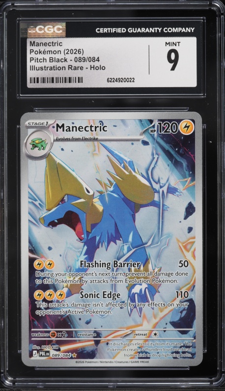 2026 Pokemon Mega Evolution Pitch Black IR Manectric #89 CGC 9 MINT