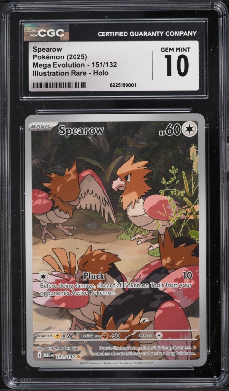 2025 Pokemon Mega Evolution IR Spearow #151 CGC 10 GEM MINT