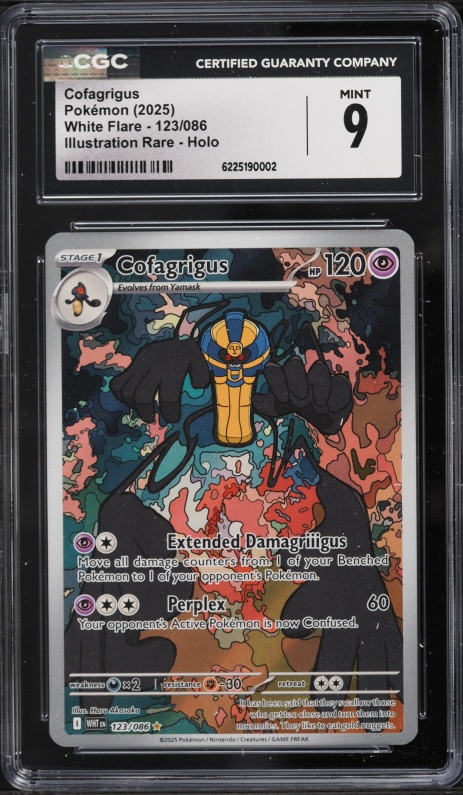 2025 Pokemon Scarlet & Violet White Flare IR Cofagrigus #123 CGC 9 MINT