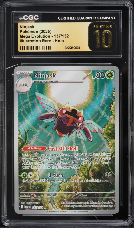 2025 Pokemon Mega Evolution IR Ninjask #137 CGC 10 PRISTINE