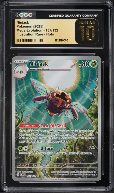 2025 Pokemon Mega Evolution IR Ninjask #137 CGC 10 PRISTINE