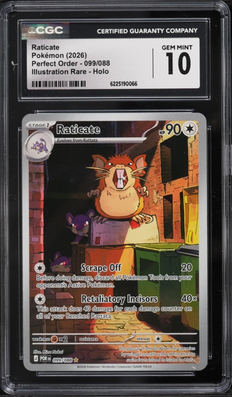 2026 Pokemon Mega Evolution Perfect Order IR Holo Raticate #99 CGC 10 GEM MINT