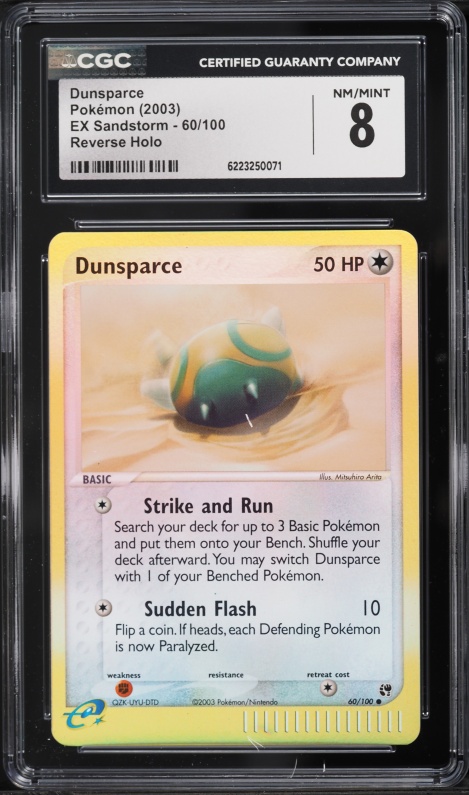 2003 Pokemon EX Sandstorm Reverse Holo Dunsparce #60 CGC 8 NM-MT
