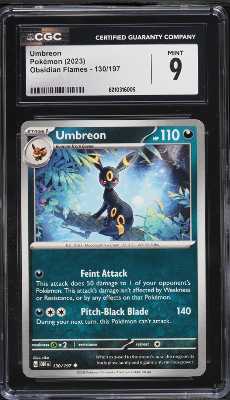 2023 Pokemon Scarlet & Violet Obsidian Flames Umbreon #130 CGC 9 MINT