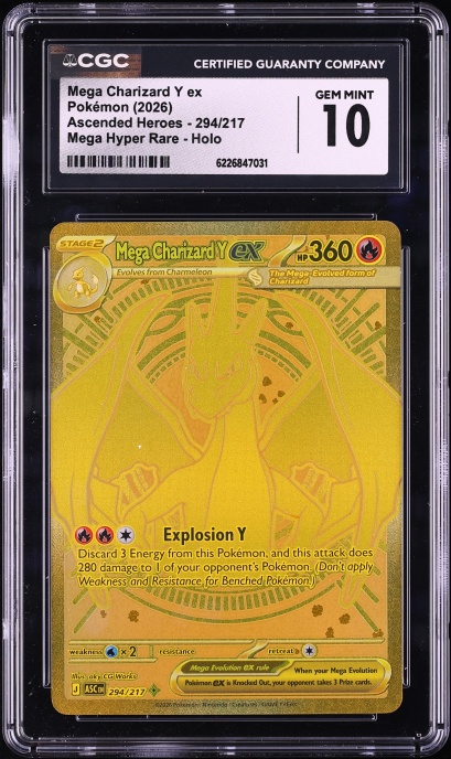 2026 Pokemon Mega Evolution Ascended Heroes MHR Mega Charizard Y Ex #294 CGC 10 GEM MINT