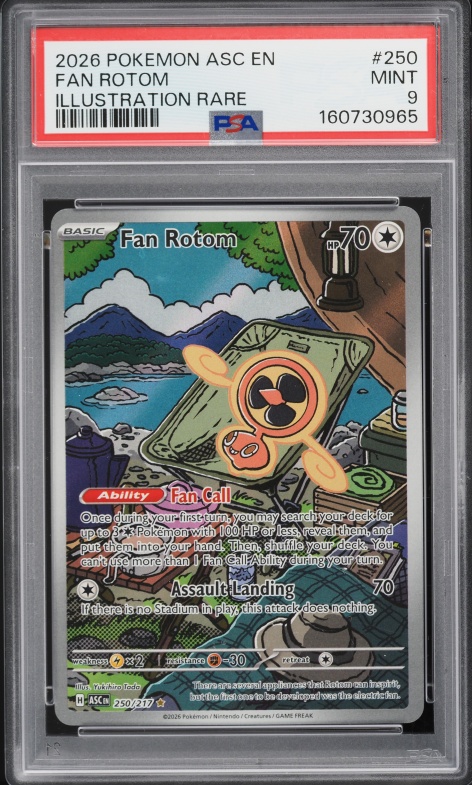 2026 Pokemon Mega Evolution Ascended Heroes IR Fan Rotom #250 PSA 9 MINT
