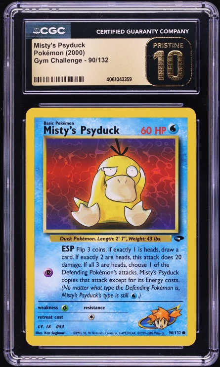 2000 Pokemon Gym Challenge Misty's Psyduck #90 CGC 10 PRISTINE