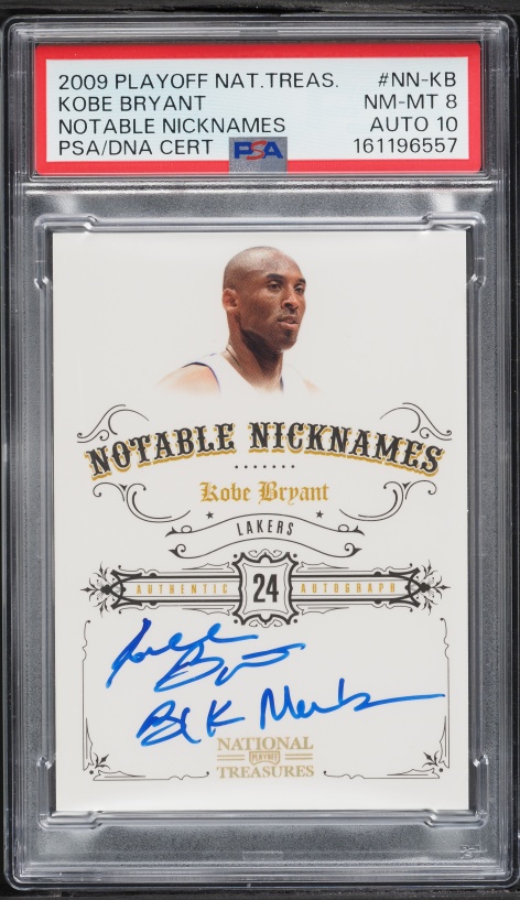 2009 National Treasures Notable Nicknames Kobe Bryant AUTO /99 DNA