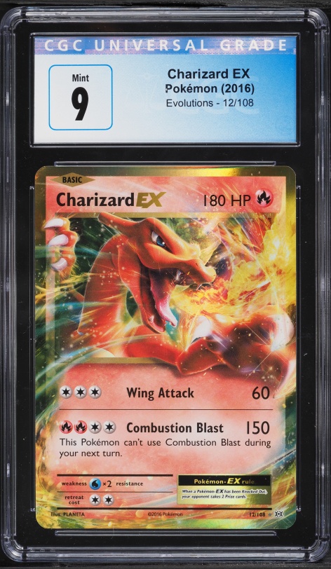 2016 Pokemon XY Evolutions Holo Charizard #11 PSA 9 MINT on