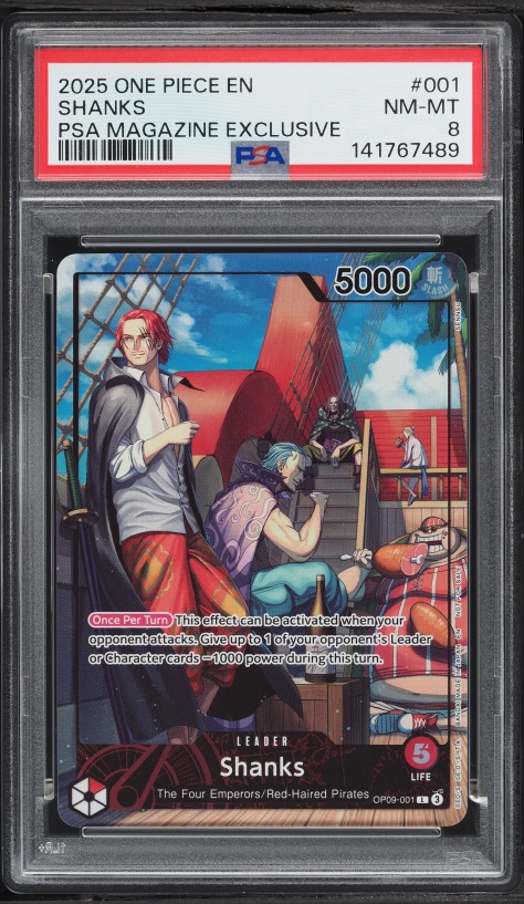 2025 One Piece 2nd Anniversary Set Leader Shanks #OP09-001 PSA 10