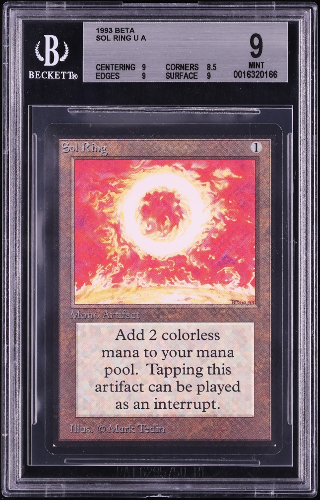 1993 Magic The Gathering MTG Beta Sol Ring BGS 9 MINT