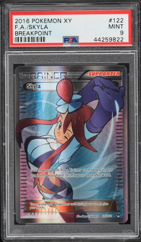2016 Pokemon XY BREAKpoint Full Art Skyla #122 PSA 9 MINT