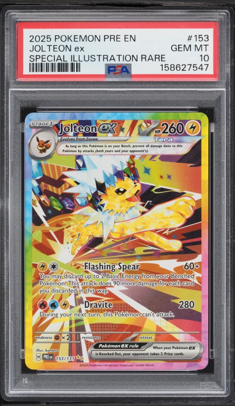 2025 Pokemon Scarlet & Violet Prismatic Evolutions SIR Jolteon Ex #153 PSA 10 GEM MINT