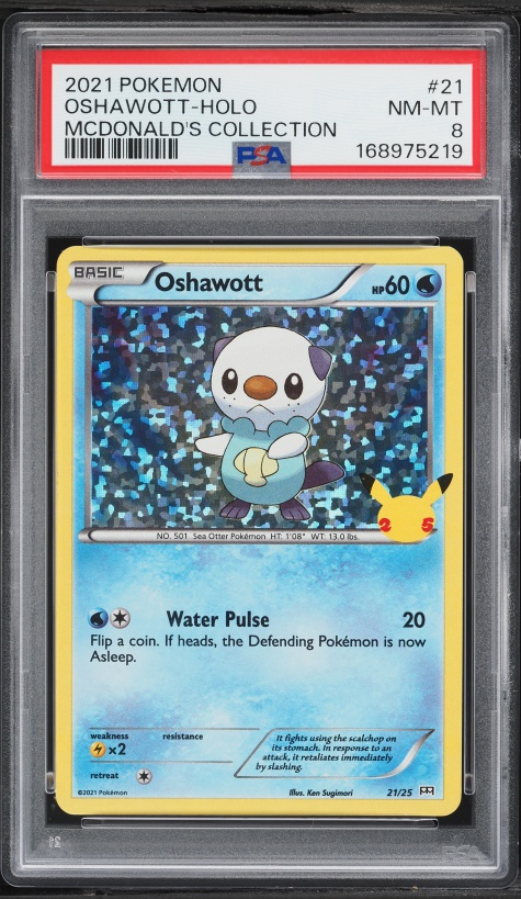 2021 Pokemon Sword & Shield McDonald's Collection Holo Oshawott #21 PSA 8 NM-MT