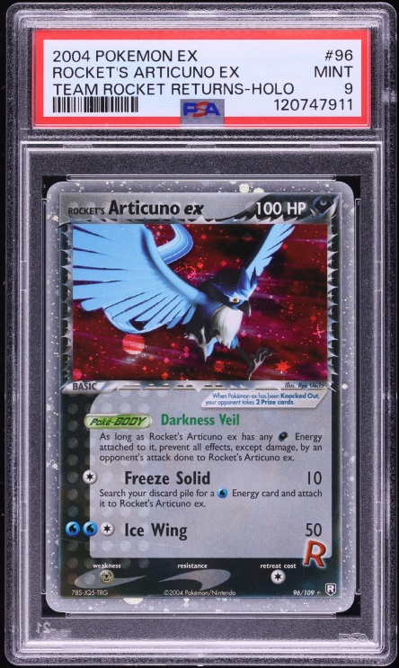 2004 Pokemon EX Team Rocket Returns Holo Rocket's Articuno EX #96 PSA 9 MINT