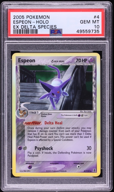 2005 Pokemon EX Delta Species Holo Espeon #4 PSA 10 GEM MINT