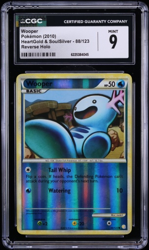 2010 Pokemon Heartgold & Soulsilver Reverse Holo Wooper #88 CGC 9 MINT
