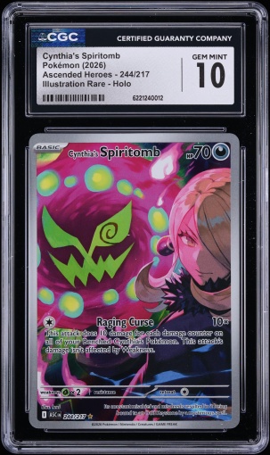 2026 Pokemon Mega Evolution Ascended Heroes IR Cynthia's Spiritomb #244 CGC 10 GEM MINT