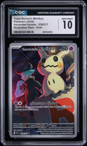 2026 Pokemon Mega Evolution Ascended Heroes IR Team Rocket's Mimikyu #238 CGC 10 GEM MINT