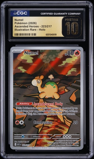 2026 Pokemon Mega Evolution Ascended Heroes IR Numel #223 CGC 10 PRISTINE