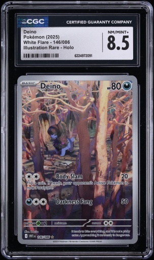 2025 Pokemon Scarlet & Violet White Flare IR Deino #146 CGC 8.5 NM-MT+