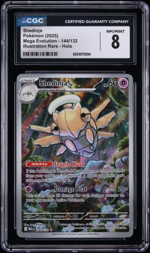 2025 Pokemon Mega Evolution IR Shedinja #144 CGC 8 NM-MT