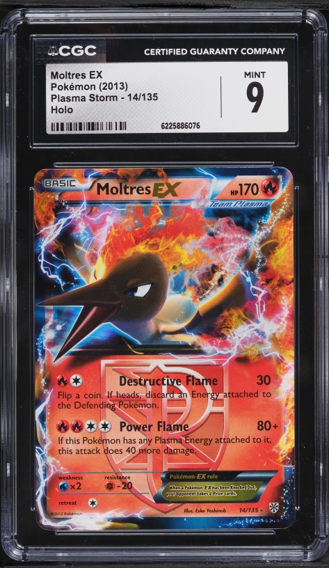 2013 Pokemon Black & White Plasma Storm Holo Moltres Ex #14 CGC 9 MINT
