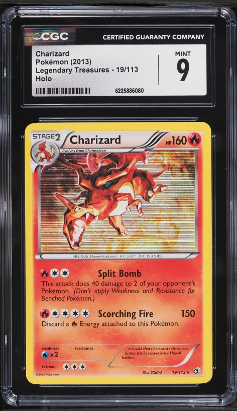 2013 Pokemon Black & White Legendary Treasures Holo Charizard #19 CGC 9 MINT
