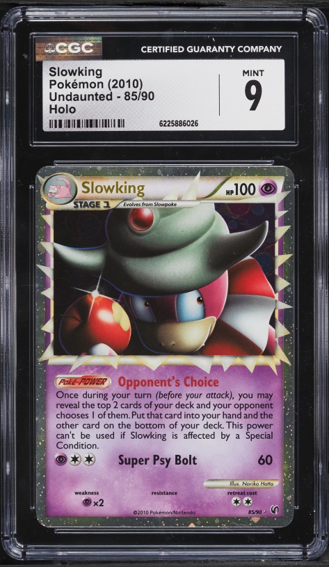 2010 Pokemon Heartgold & Soulsilver Undaunted Holo Slowking #85 CGC 9 MINT