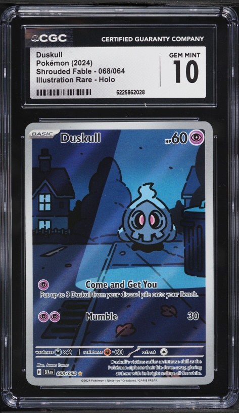 2024 Pokemon Scarlet & Violet Shrouded Fable IR Duskull #68 CGC 10 GEM MINT