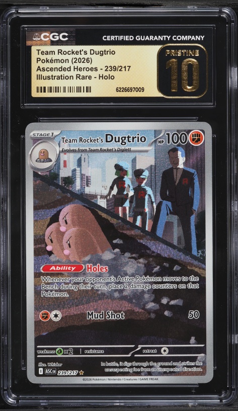 2026 Pokemon Scarlet & Violet Ascended Heroes IR Team Rocket's Dugtrio #239 CGC 10 PRISTINE