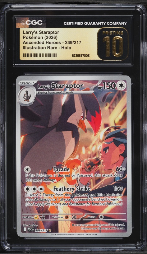 2026 Pokemon Scarlet & Violet Ascended Heroes IR Larry's Staraptor #249 CGC 10 PRISTINE