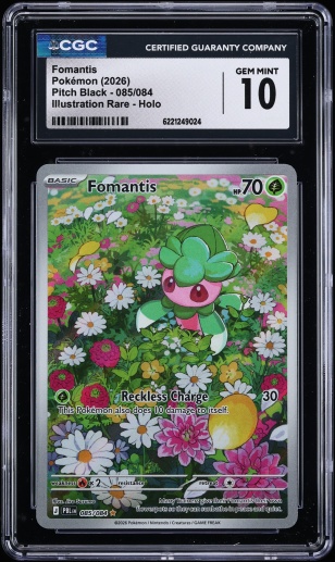 2026 Pokemon Mega Evolution Pitch Black IR Fomantis #85 CGC 10 GEM MINT