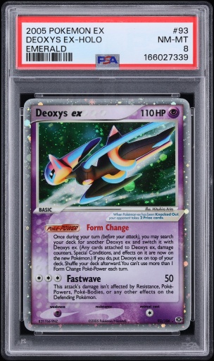 2005 Pokemon Ex Emerald Holo Deoxys Ex #93 PSA 8 NM-MT