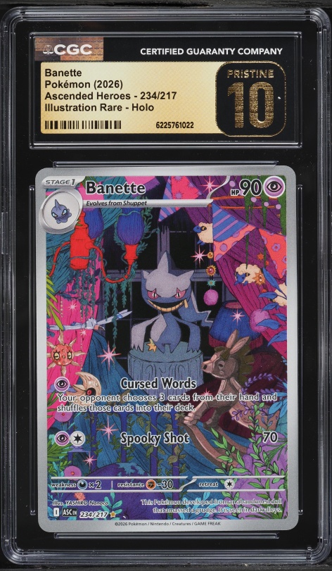 2026 Pokemon Mega Evolution Ascended Heroes IR Banette #234 CGC 10 PRISTINE