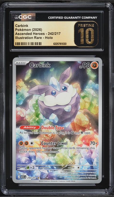 2026 Pokemon Mega Evolution Ascended Heroes IR Carbink #242 CGC 10 PRISTINE