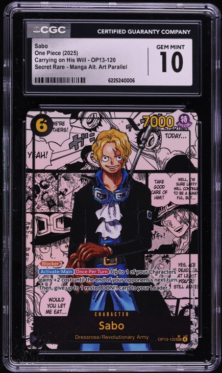 2025 One Piece Carrying On His Will Alt Art Leader Sabo #OP13-004