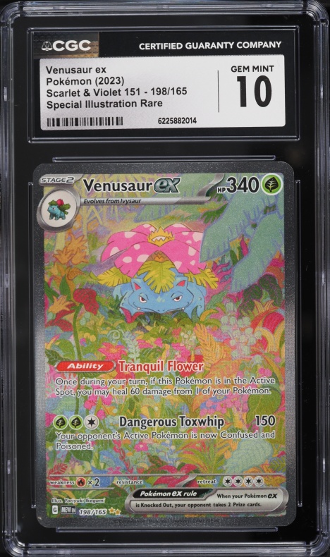 2025 Pokemon Scarlet & Violet 151 SIR Venusaur Ex #198 CGC 10 GEM MINT
