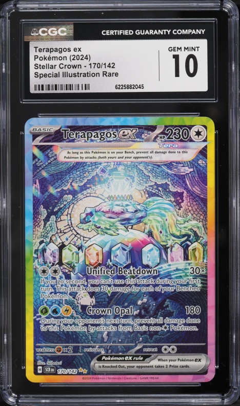 2024 Pokemon Scarlet & Violet Stellar Crown SIR Terapagos Ex #170 CGC 10 GEM MINT