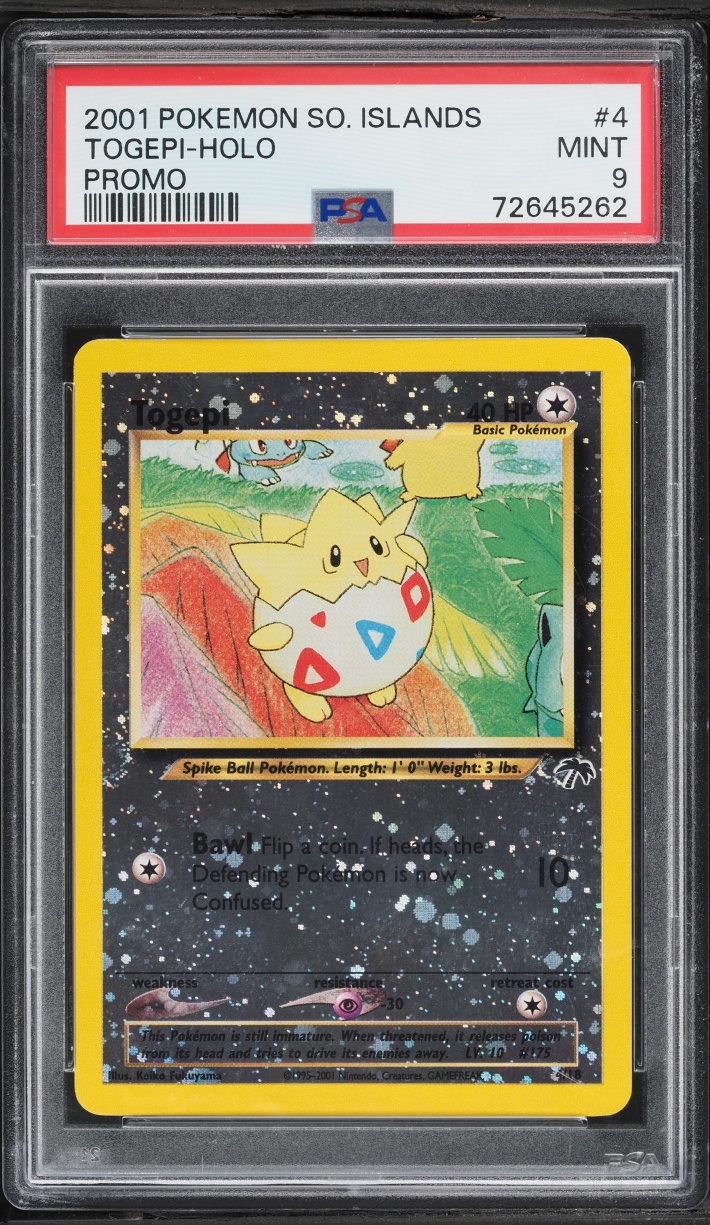2001 Pokemon Southern Islands Promo Reverse Holo Togepi #4 PSA 9 MINT