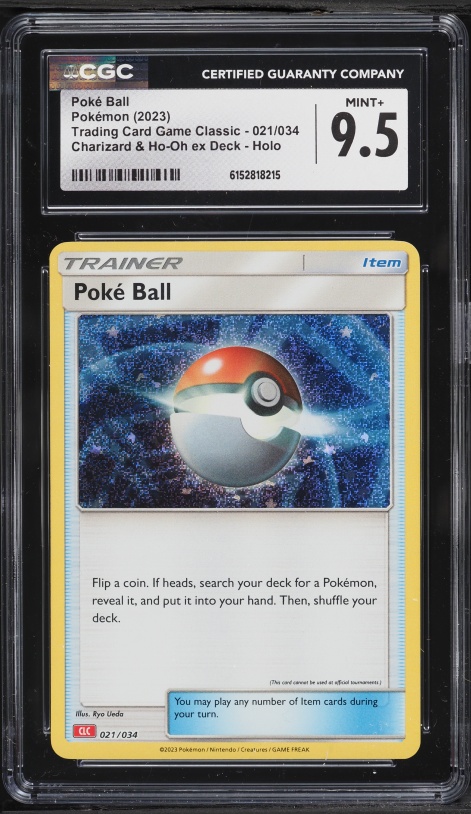 2023 Pokemon TCG Classic Collection Charizard & Ho-Oh Ex Holo Poke Ball #21 CGC 9.5 MINT+