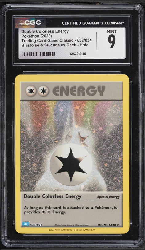 2023 Pokemon Japanese TCG Blastoise Suicune Ex Deck Holo Double Colorless Energy #32 CGC 9 MINT